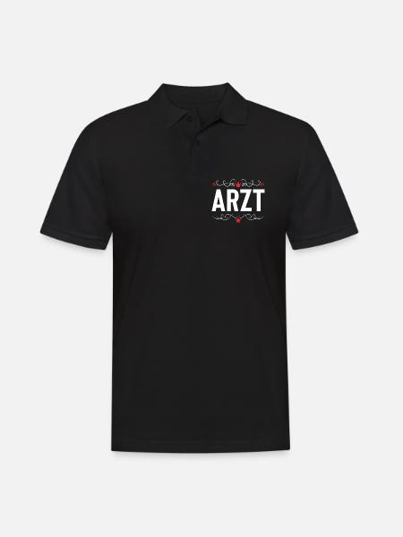 Arzt Beruf - Männer Poloshirt - Schwarz