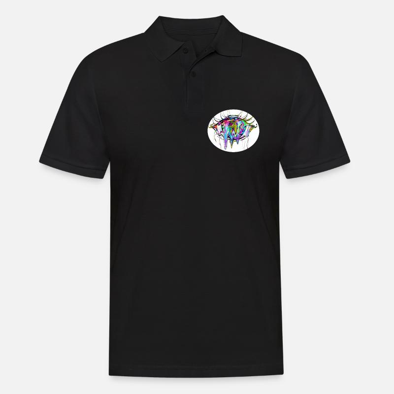 Farbauge - Männer Poloshirt - Schwarz