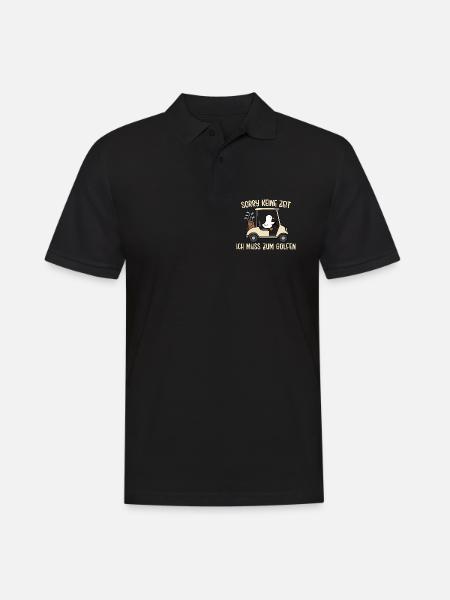 Gans Keine Zeit Muss zum Golfen - Männer Poloshirt - Schwarz