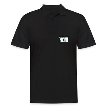 BEVOR DU FRAGST NEIN Sprüche Büro - Männer Poloshirt - Schwarz - Vorne - Kai (181cm)