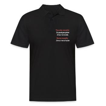 Mauvaise nouvelle, bonne nouvelle - Polo Homme - noir - Devant - Kai (181cm)