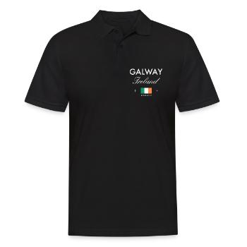 Galway Irlande Coordonnées Souvenir de voyage - Polo Homme - noir - Devant - Kai (181cm)