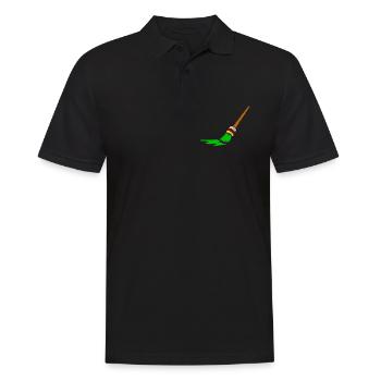 Conception de pinceau graffiti urbain - Polo Homme - noir - Devant - Kai (181cm)