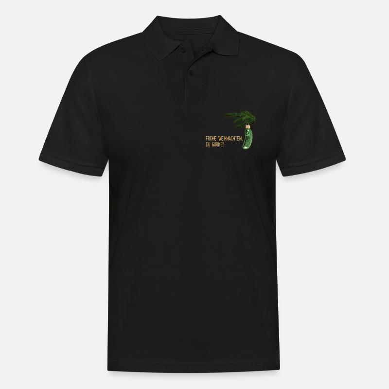 Weihnachtsgurke - Männer Poloshirt - Schwarz