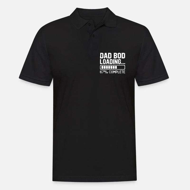 Papa Bod Loading - Männer Poloshirt - Schwarz