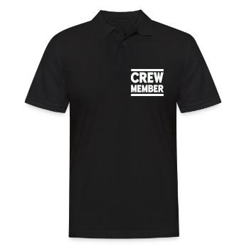 crew member - Men's Polo Shirt - black - Front - Kai (181cm)