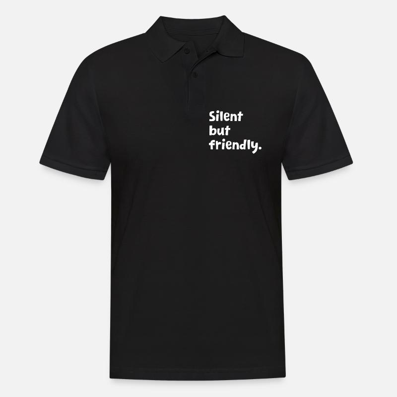 Introvertiert – Lustiges Introvertiert-Design – Sarkastisch - Männer Poloshirt - Schwarz