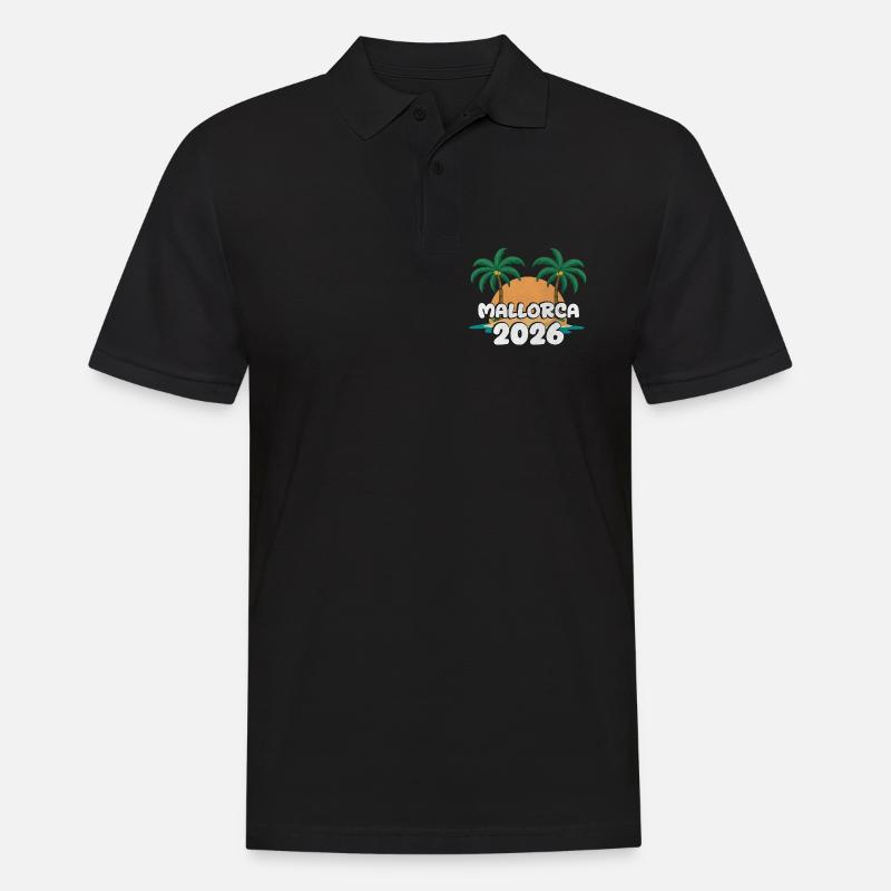 Mallorca 2026 - Männer Poloshirt - Schwarz