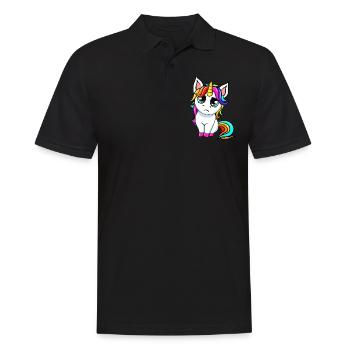Petite licorne triste - Polo Homme - noir - Devant - Kai (181cm)