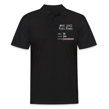 Biologie - Männer Poloshirt - Schwarz - Vorne - Kai (181cm)