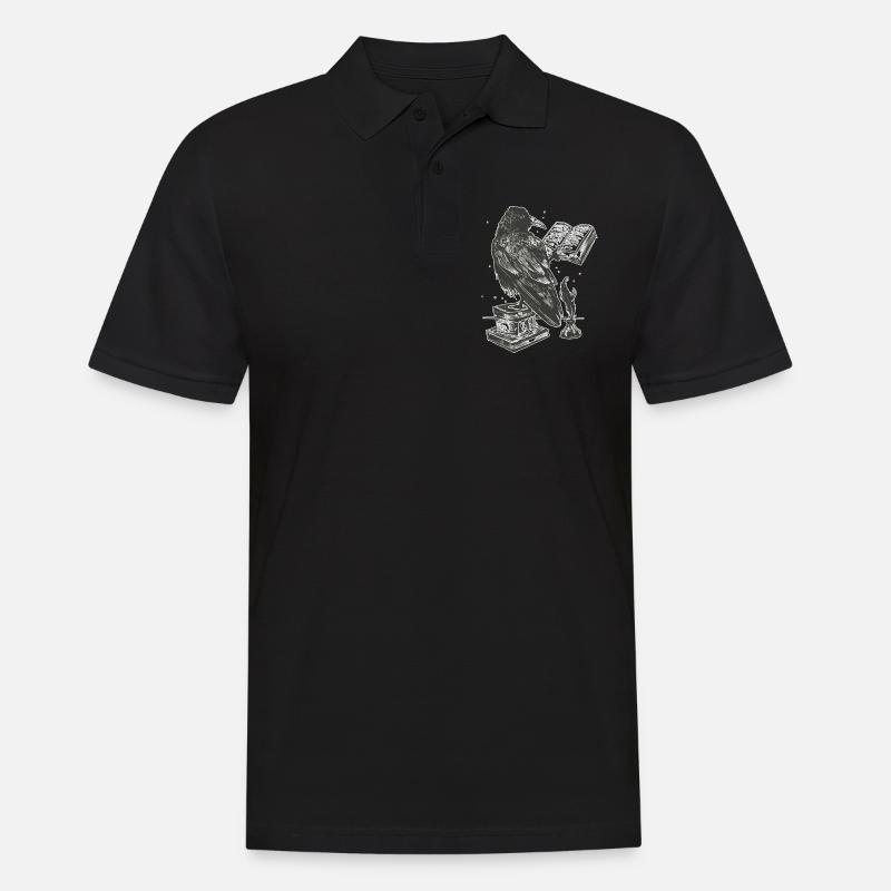 Rabe - Männer Poloshirt - Schwarz