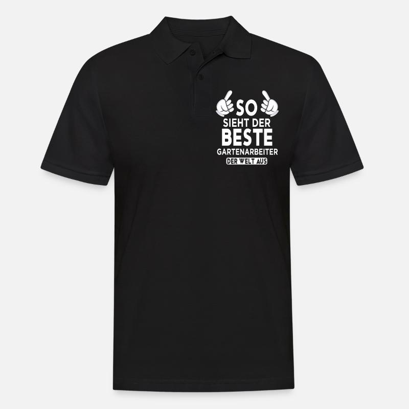 Gartenarbeiter Spruch - Männer Poloshirt - Schwarz