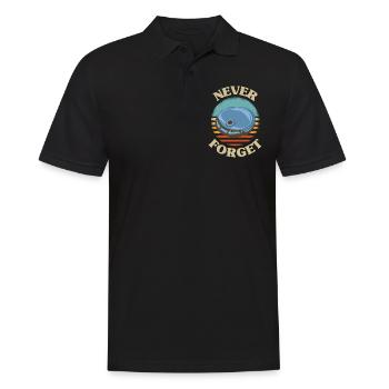 Retro cd player Never Forget Nostalgie Vintage - Männer Poloshirt - Schwarz - Vorne - Kai (181cm)