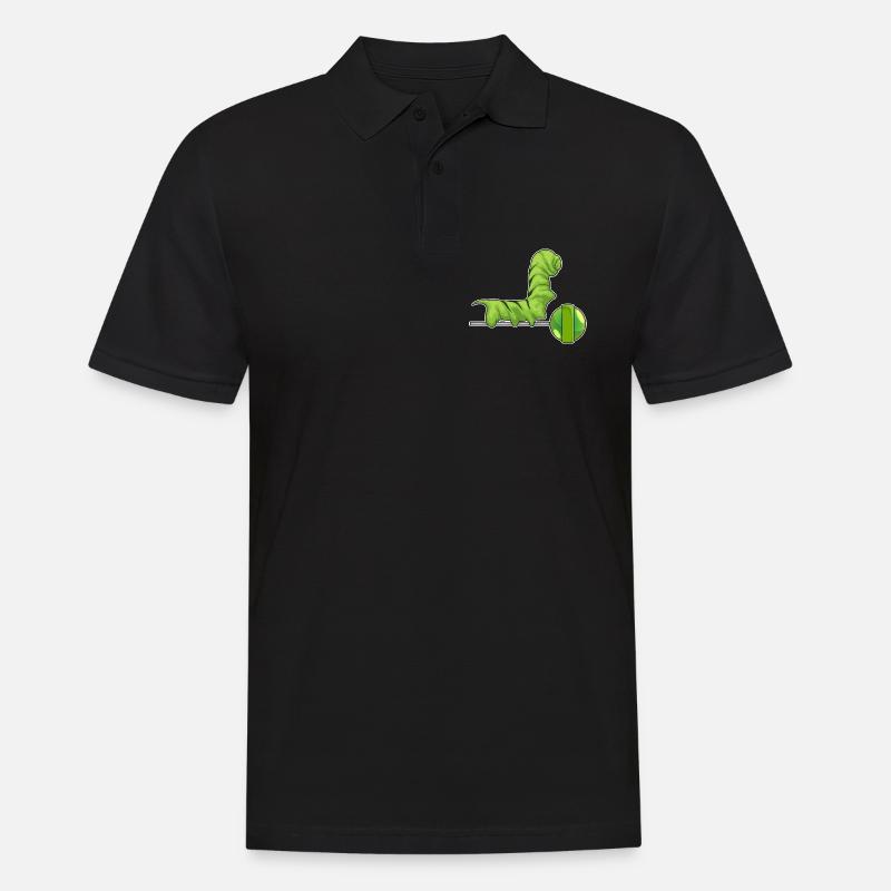 Sucette chenille - Polo Homme - noir