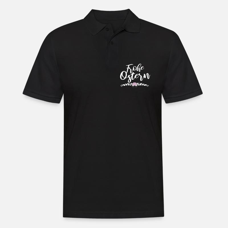 frohe Ostern - Männer Poloshirt - Schwarz