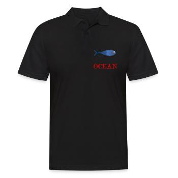 POISSON. POISSON D'AVRIL. VACANCES. ETE. HUMOUR - Polo Homme - noir - Devant - Kai (181cm)