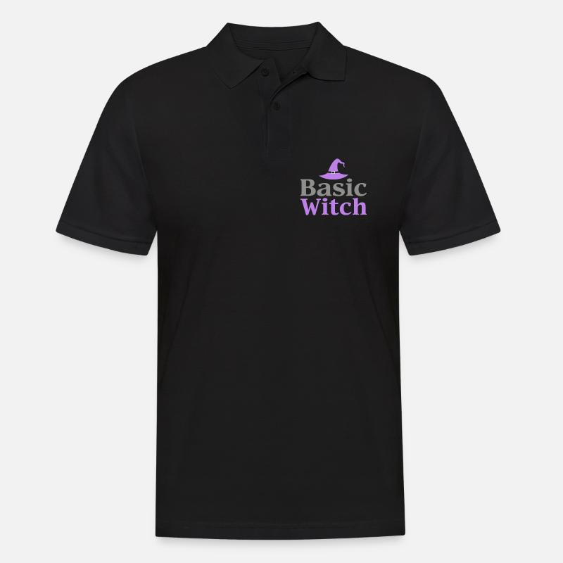 Basic Witch Halloween Spruch Zitat - Männer Poloshirt - Schwarz
