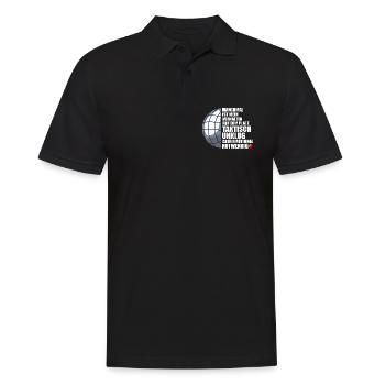 My behaviour Petanque Boule Boule player - Men's Polo Shirt - black - Front - Kai (181cm)