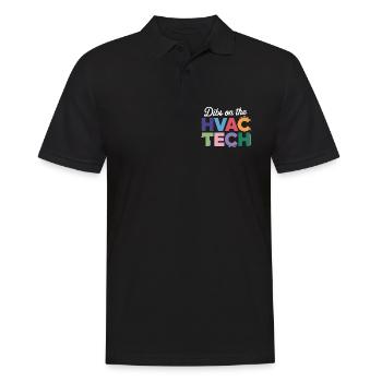 Funny HVAC Technician Saying Repair Expert - Men's Polo Shirt - black - Front - Kai (181cm)