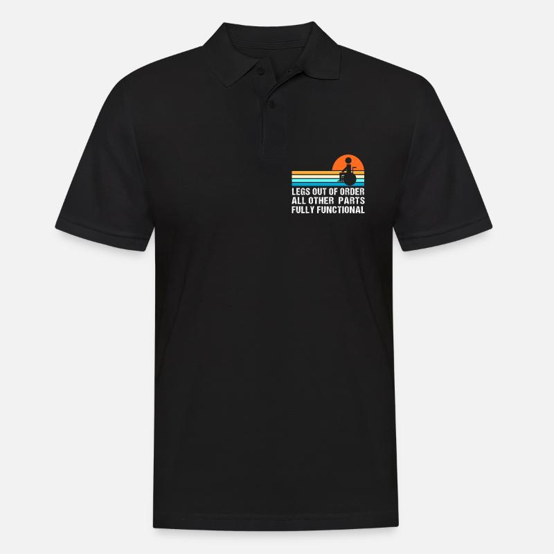 Rollstuhl - Männer Poloshirt - Schwarz