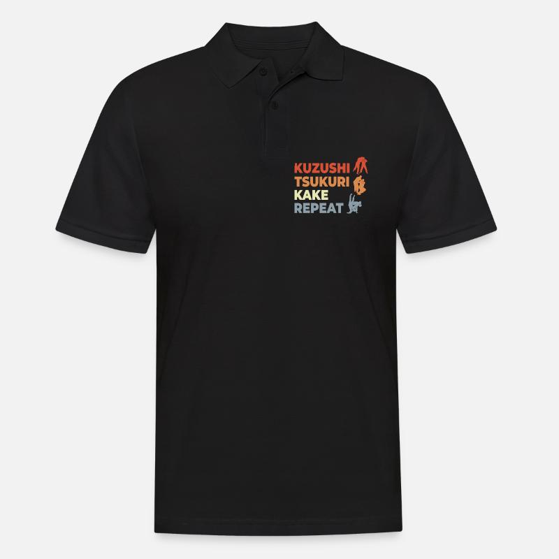 Judo Techniken - Männer Poloshirt - Schwarz
