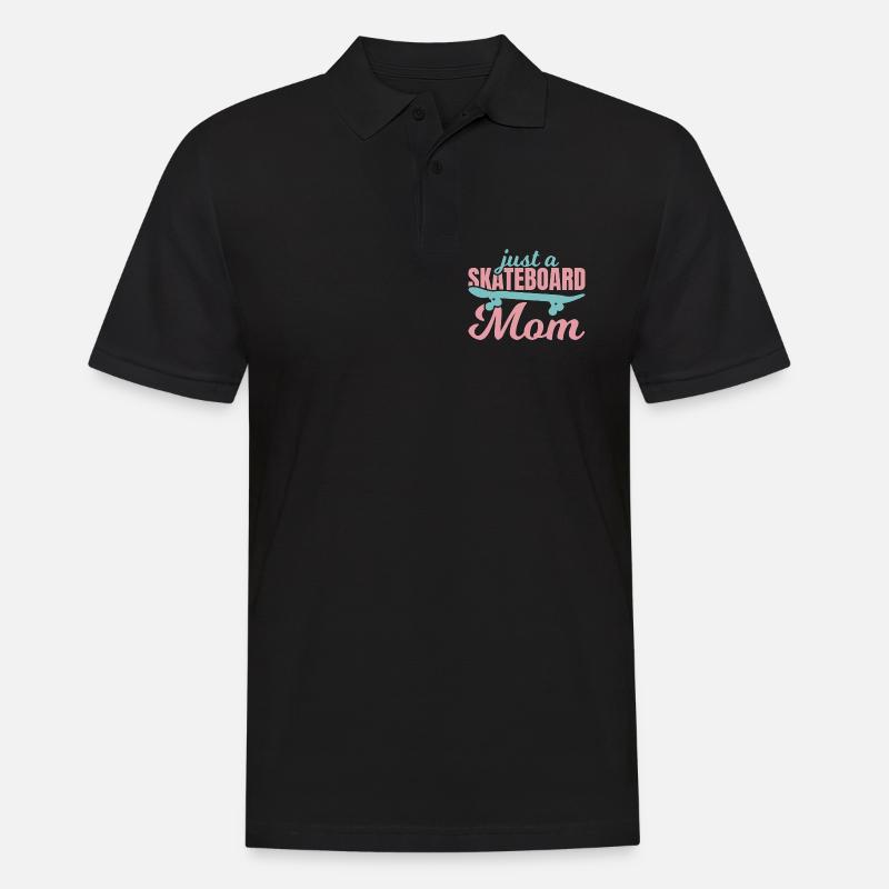 Skateboard Mutter - Männer Poloshirt - Schwarz