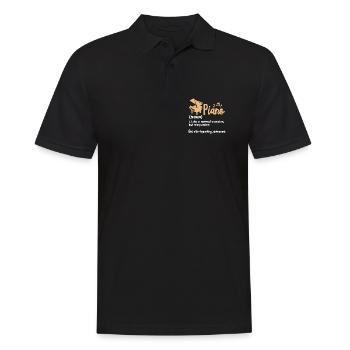 Klavierspieler Pianist - Männer Poloshirt - Schwarz - Vorne - Kai (181cm)