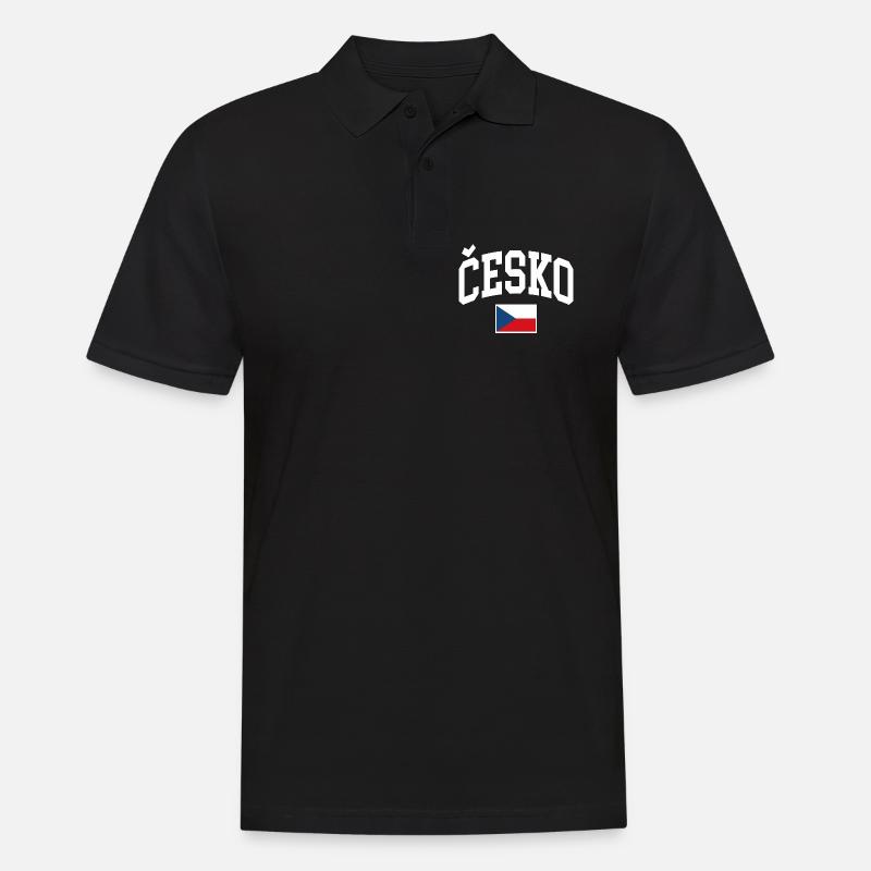 Drapeau de la République tchèque - Polo Homme - noir