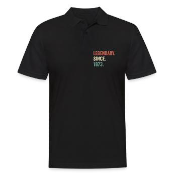 legendary since 1973 - Men's Polo Shirt - black - Front - Kai (181cm)