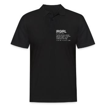 FTIR Infrared Spectroscopy Girl Chemistry - Men's Polo Shirt - black - Front - Kai (181cm)