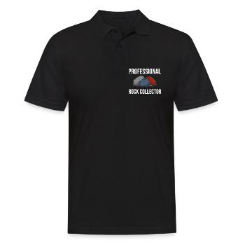 Professional Stones Collector Gift Geology - Men's Polo Shirt - black - Front - Kai (181cm)