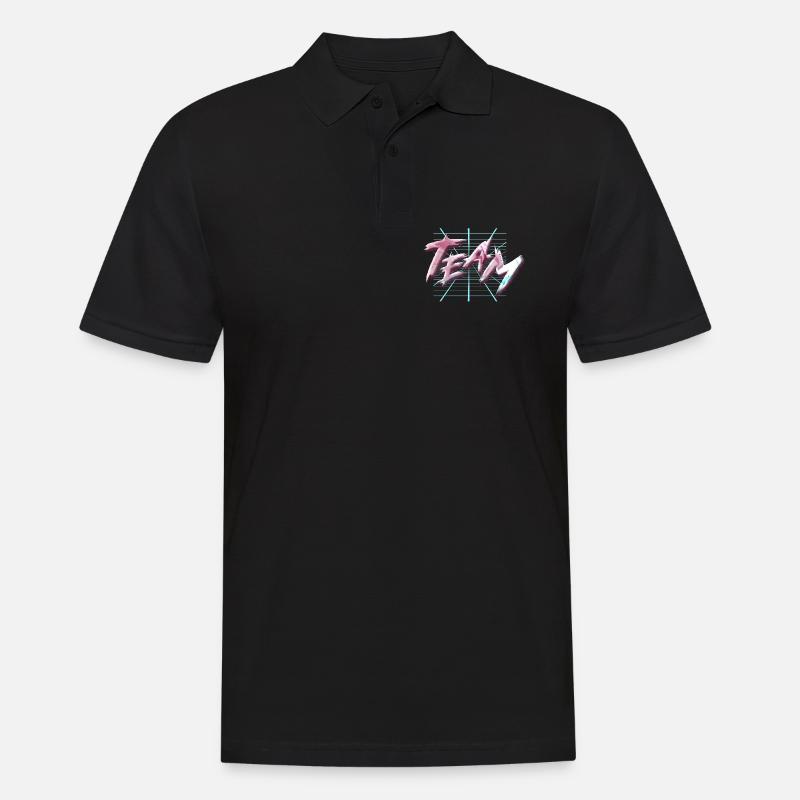 Team - Männer Poloshirt - Schwarz