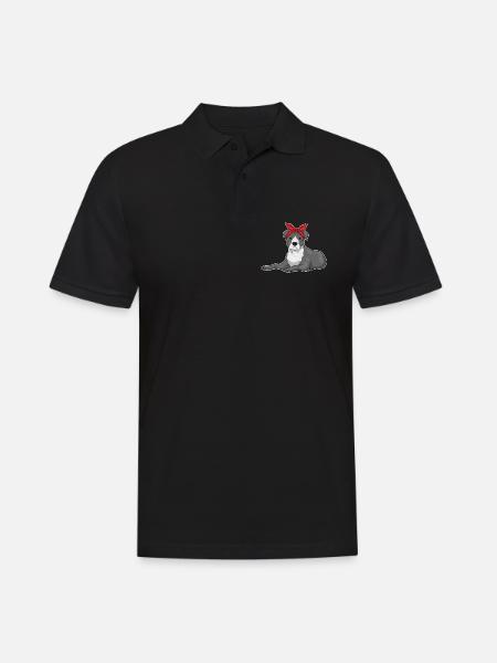 Arc de cheveux de pitbull - Polo Homme - noir