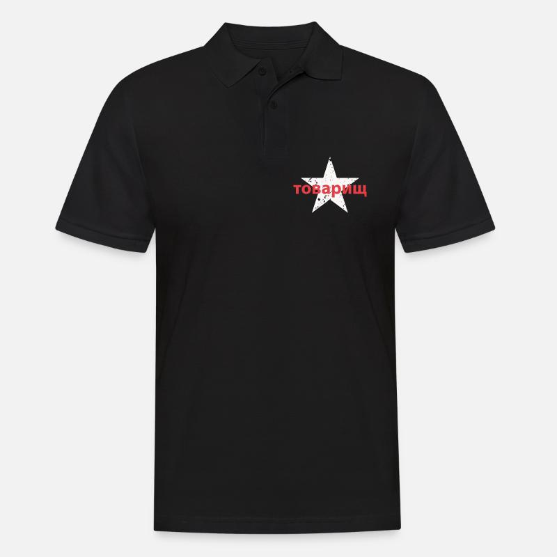 товарищ - Männer Poloshirt - Schwarz
