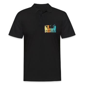 lustige Sprüche Alter Klassiker Auto Oldtimer Logo - Männer Poloshirt - Schwarz - Vorne - Kai (181cm)