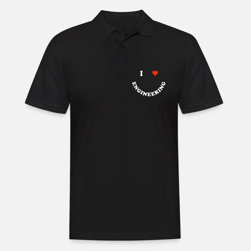 engineer - Männer Poloshirt - Schwarz