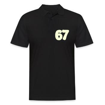 67 - Männer Poloshirt - Schwarz - Vorne - Kai (181cm)