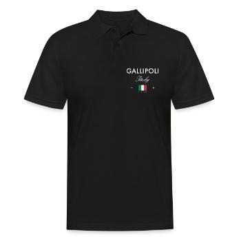 Gallipoli, Italie, coordonnées Souvenir de voyage - Polo Homme - noir - Devant - Kai (181cm)