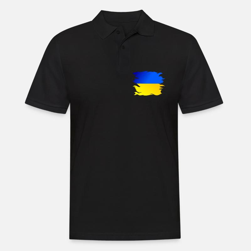 Drapeau de l’Ukraine Drapeau - Polo Homme - noir