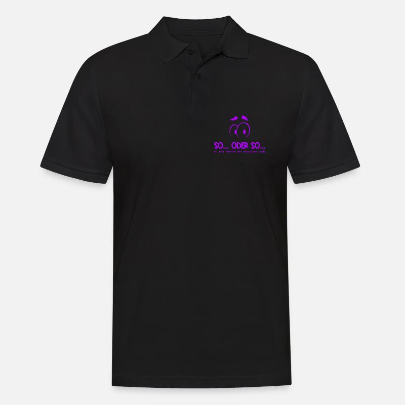 So...Oder So: Hässlicher Vogel - Lila - Männer Poloshirt - Schwarz