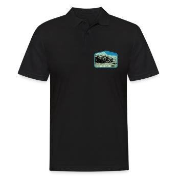 Écusson Paysage Pyrénées : Nature Authentique - Polo Homme - noir - Devant - Kai (181cm)