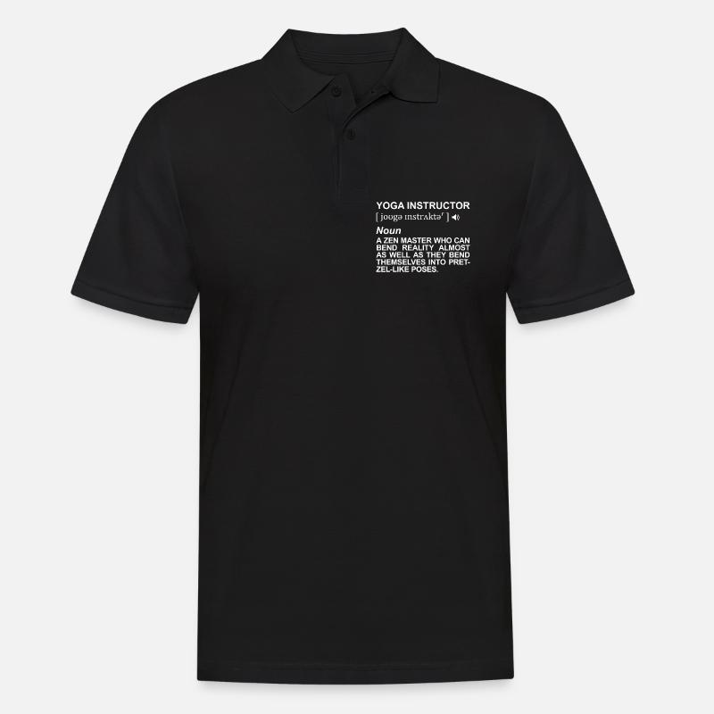 Yogalehrer Definition - Männer Poloshirt - Schwarz