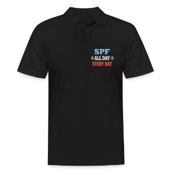 Spf Culture Identity Skin Care Humor - Men's Polo Shirt - black - Front - Kai (181cm)