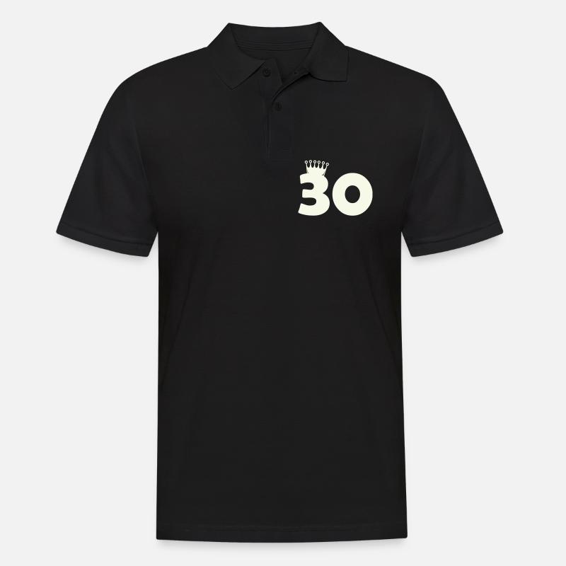 30_krone - Männer Poloshirt - Schwarz