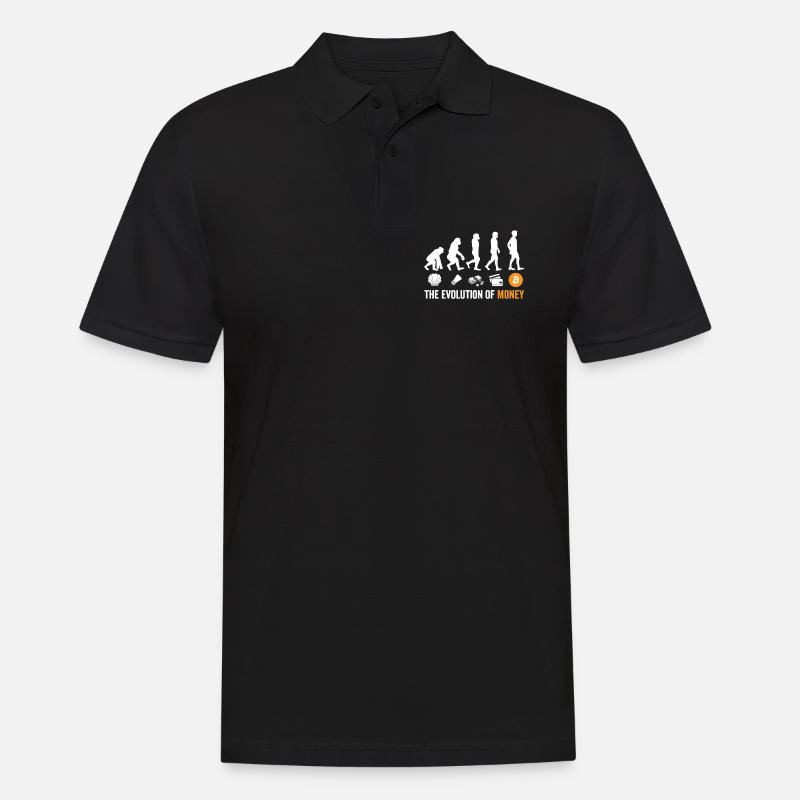 Evolution de l’argent bitcoin - Polo Homme - noir
