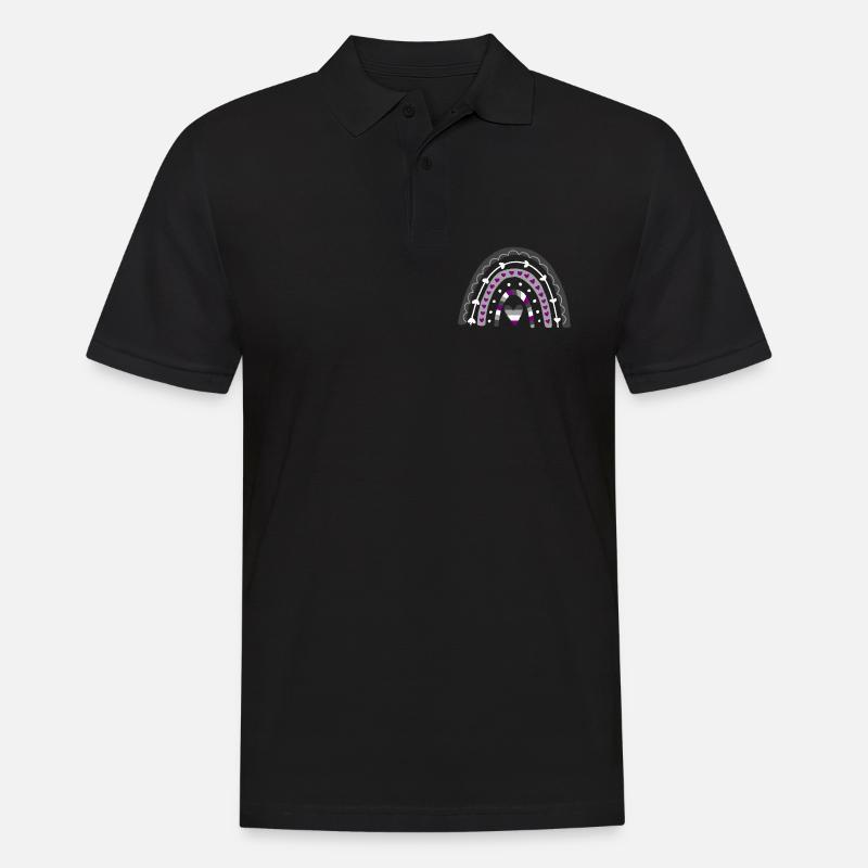 Fierté asexuée Boho Rainbow - Polo Homme - noir