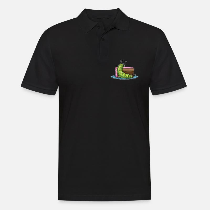 Raupe Kuchen - Männer Poloshirt - Schwarz