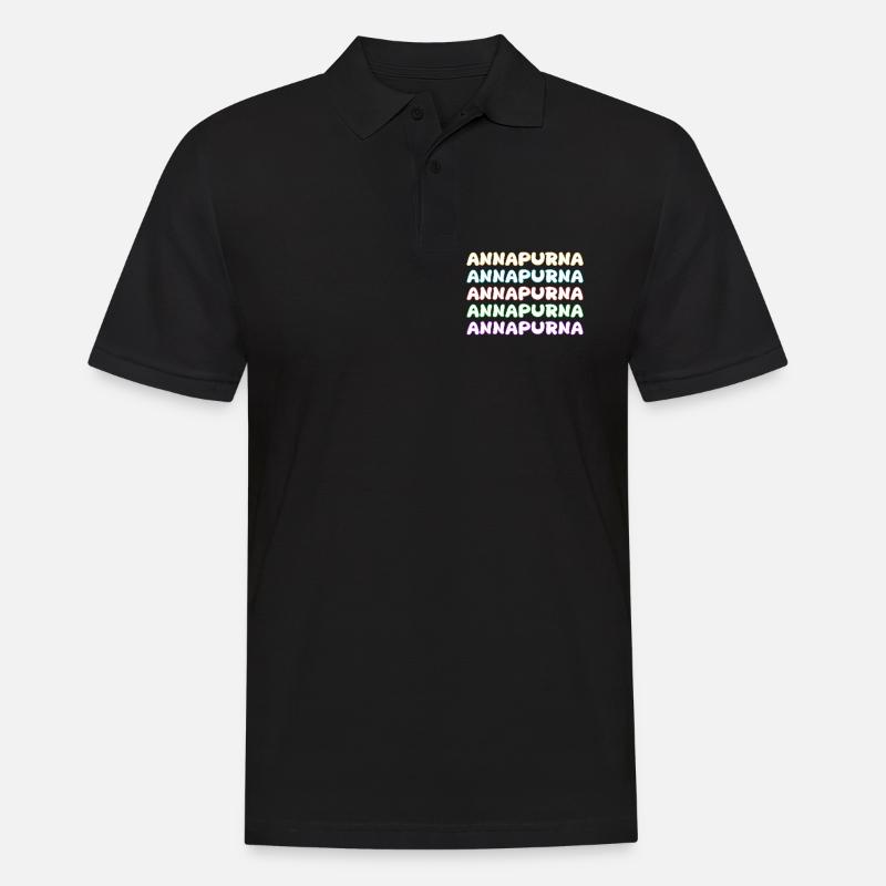 Klettern Annapurna - Männer Poloshirt - Schwarz