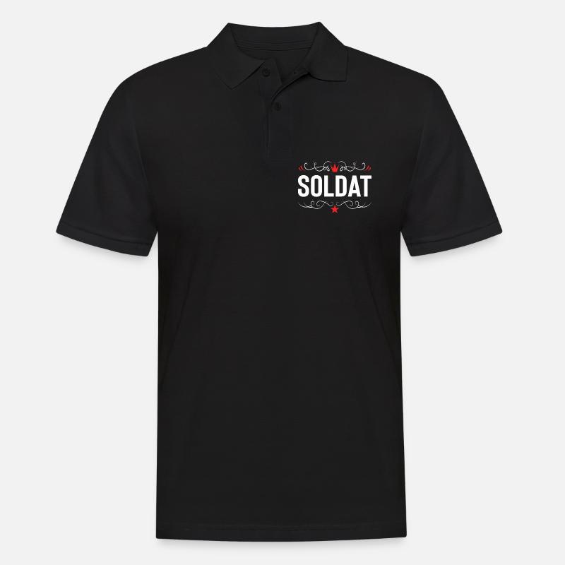 Soldat Beruf - Männer Poloshirt - Schwarz