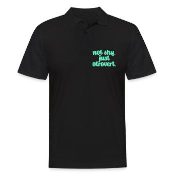 Not shy otrovert - Men's Polo Shirt - black - Front - Kai (181cm)